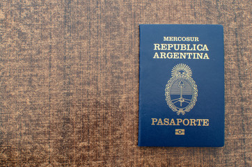 Three passports of Argentina. travel the world.