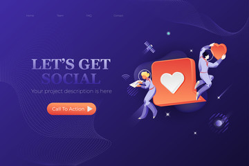 Lets Get Social  Web Page Template