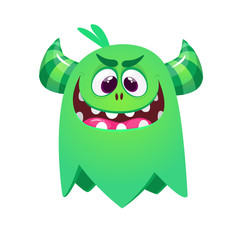 Funny cartoon monster. Vector Halloween illustration