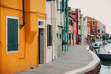Fototapeta na wymiar The island and the colorful city of Burano, Veneto, Italy
