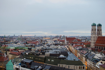 View of Munich, Germany, on the top
