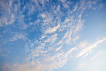 Twilight sky background with colorful clouds