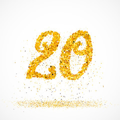 20 made with little glitter gold circles