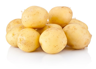 Fresh potato isolated on white background