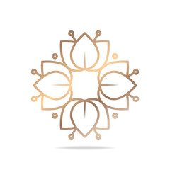 Fototapeta premium Floral and ornamental logo/sign design. Vector image.