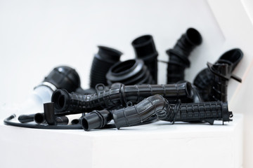 Plastic and rubber parts of automotive manufacturing by high precision mold injection in factory