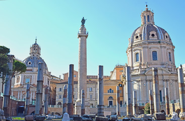   Foro de Trajano en Foro Romano, en Roma, Italia