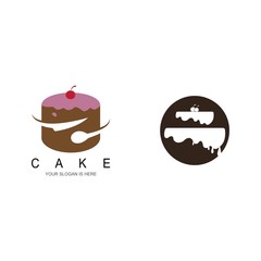 cake bakery logo design ilustration
