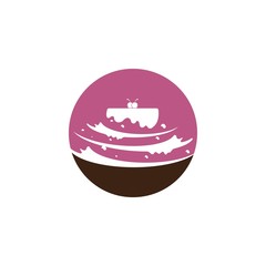 cake bakery logo design ilustration