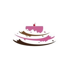 cake bakery logo design ilustration