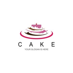 cake bakery logo design ilustration