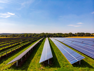 Solar panel power station landscape photography