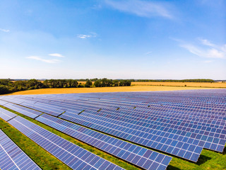 Solar panel power station landscape photography