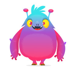 Funny cartoon monster. Vector illustration