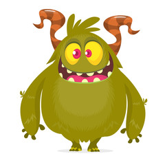 Obraz premium Funny cartoon monster. Vector illustration