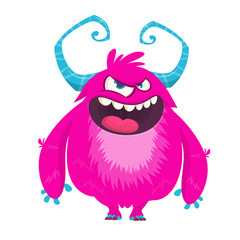 Funny cartoon monster. Vector illustration
