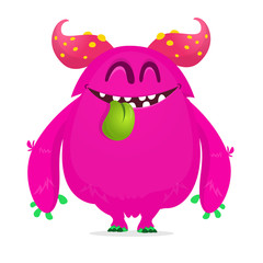 Funny cartoon monster. Vector illustration