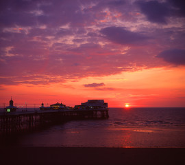 Blackpool North Pier at sunset