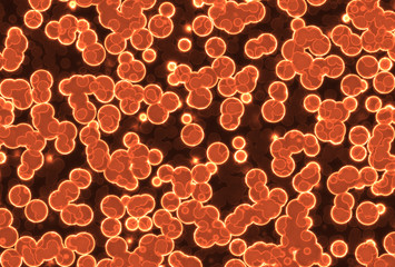 shinning glowing cells
