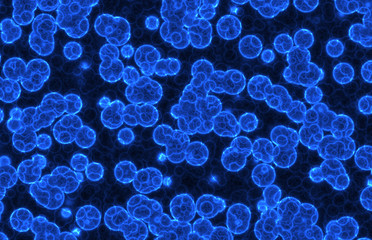 shinning glow abstract cells 