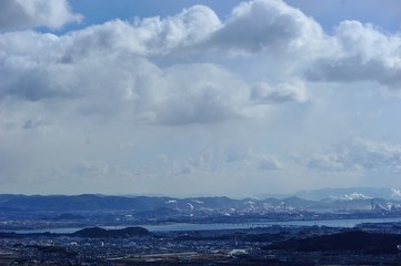 Fototapeta na wymiar 遥照山頂上から見た水島工業地帯