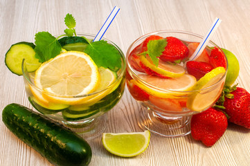 Detox water smoothie for cleansing the body