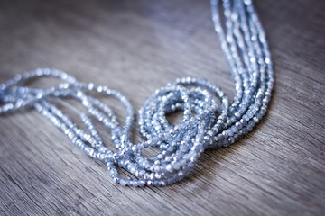 Beautiful silver glass diamond crystal beads