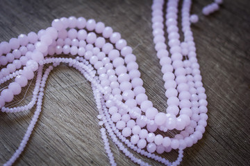 Beautiful pink Glass Sparkle Crystal Isoalted Beads