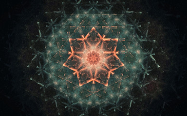 digital generated image in the form of abstract geometric shapes of various shades and colors for use in web design and computer graphics