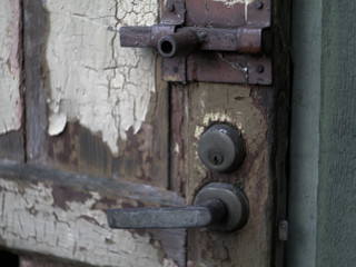 old door with lock