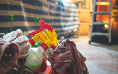 Cleaning Tool And Instrument In Bucket