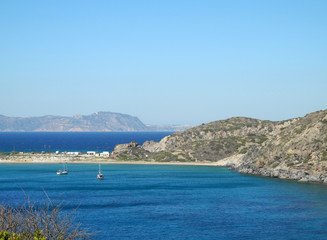 Fototapeta na wymiar Blick von Agios Antonios nach Gyali