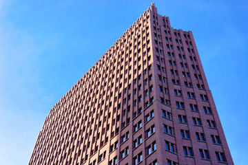 Modern European apartment and business building architecture in Berlin
