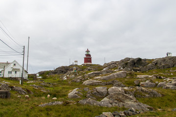 Utsira lighthouse on the western coast of Norway.