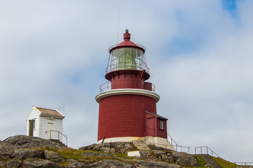 Fototapeta na wymiar Utsira lighthouse on the western coast of Norway.