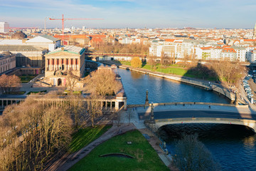 Fototapeta premium Cityscape with Alte Nationalgalerie Spree River Museum Island Berlin