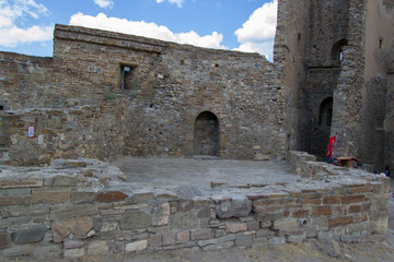 Wall of the Genoes fortress Crimea Sudak