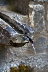  Water fountain made of stone and metal