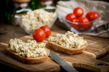 Mackerel fish paste.