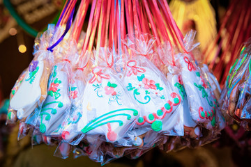Gingerbread cookies of Christmas market in Alexanderplatz
