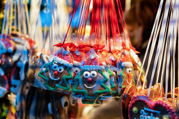 Gingerbread cookies of Christmas market in Germany