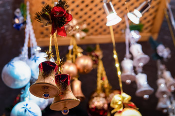 Glass Christmas tree decorations Christmas market at Alexanderplatz