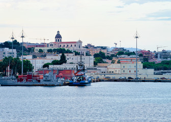 Marina with boats at Cagliari