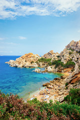 Scenery with beach Capo Testa Santa Teresa Gallura
