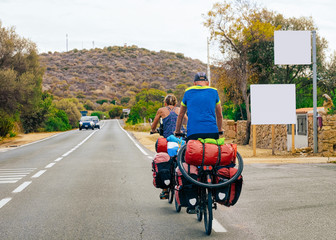 Obraz premium Bicycles in road in