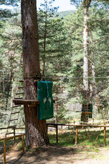 High rope park in woods