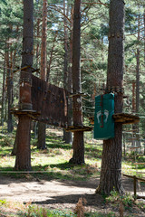 Equipment for extreme recreation in woods