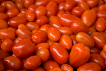 cherry tomatoes, red, at local vegetable market, texture, agriculture, food, diet, vitamins, nourishment, nutrition, summer, Milan, Italy