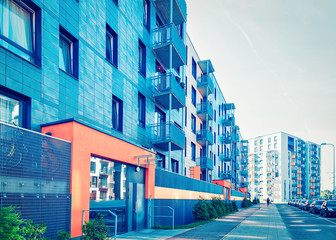 New apartment buildings