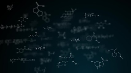 scienza, molecole,  carrellata, chimica, equazioni - Powered by Adobe